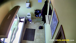 Czech Solarium 37: Hot Young Brunette Gets Naked in the Solarium