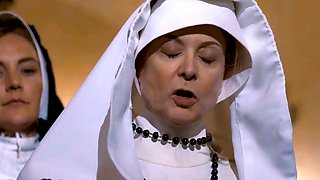 Busty Lesbian Nuns Eat Each Other Out as Sister Secretly