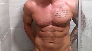 Shower Wank & Huge Thick Cumshot
