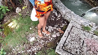 Park Seduction: Busty Latina Offers Perverted Job to Bearded Stranger - Intense Home Session