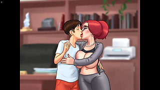 German Milf Lady Manager Loves Riding Doggystyle With Huge Cock In Summertime Saga