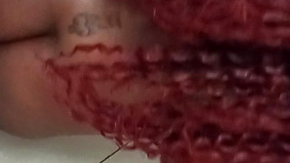 I rubbed my cock on the hot brunette's ass in the shower