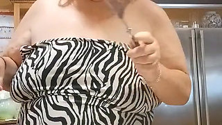 Cooking Pork chops for dinner and flashing as I cook