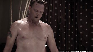 Busty babe throating dick 2