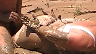 Julie Fucked Like a Mud Pig - Dress Gone, Lingerie, Ass Pounded, Hogtied, Face in the Mud, Cum All Over