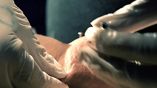 First Time Ball Nailing and Needles Through Gland