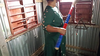 Stepson fucking stepmom village at home