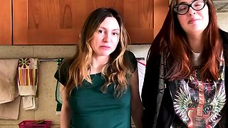 Two brunettes get a beautiful spanking