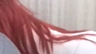 MILF in Sexy Clothes Take a Cock in Her Mouth and Cum on Her Tongue