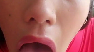 Christmas Blowjob with Cum Swallow