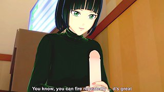 3D hentai featuring Fubuki from One Punch Man with big boobs and a curvy rump