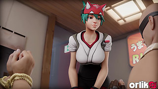 Catching Thieves Kiriko Overwatch 3D Porn