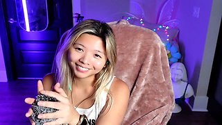 ASMR girlfriend Ivoryxnight helps you get off before you hit the sack