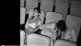 THEATER CCTV [censored] MMS STUD LIKING WITH two CHICKS