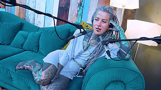 I talk about Y - YOU - ASMR podcast SFW talking goth skinny girl dreadlocks tattoo model inked girl