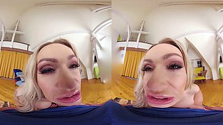 Blonde Babe Riding Dick VR: Blowjob, Cowgirl  Doggystyle Porn