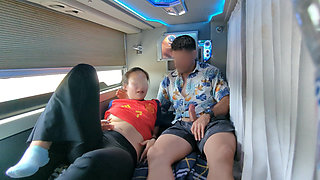 Hot Chinese girl caught masturbating in a public bus. Had sex with her and lets me cum inside!