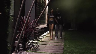 Hungry nympho enjoys sensual outdoor gangbang with double penetration