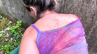 Outdoor Fun Behind an Abandoned House With My Wife Luna