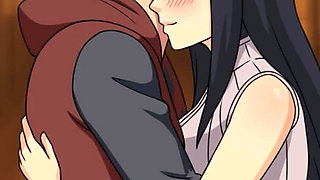 Naruto: Kunoichi Trainer - Hot 18yo Hinata Hyuga Teen Blowjob and Double Penetration Anal Sex. Her Tight Ass Gets Creampied