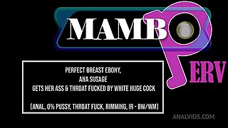 Perfect Breast Ebony, Ana Susage Gets Her Ass & Throat Fucked