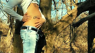 Skinny Twink Belly Is Growing Like Pregnant Outdoor - Belly Inflation