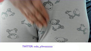 PAJAMA MASTURBATE- RUBBING PUSSY WITH PAJAMA