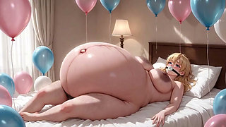 Gagged Pregnant Woman with Giant Belly - Tied up & Extremely Aroused