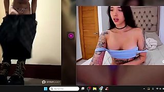 Glamour babe with big boobs masturbates in lingerie