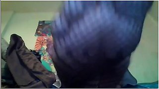 Crotchless Panties & Fishnet Foot Worship And Smoking Thick Ass & Pretty Pussy Feet Fetish JOI