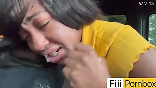 Fijii Pornbox Gets Picked Up and Throat Fucked, Takes Three BBC Facials in Car