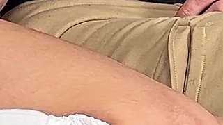 They Shouldn't Leave Her Alone with Stepdad! Innocent Stepdaughter Taboo Pussy Rubbing