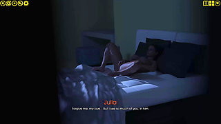 My Pleasure 10: Julian Watches Julia Finger Pussy Moaning His Name Kitchen Boobs