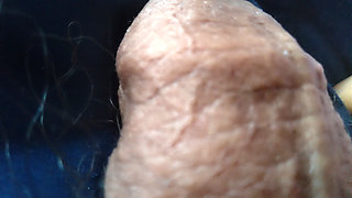 Young man shows his thick cock to a voyeur like you