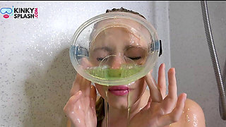 Slime Blowjob Fantasy in Dive Mask
