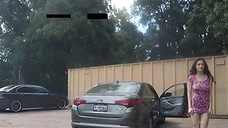 filthy Lana Rhoades publicly serves police officer