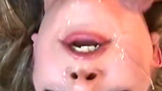 Busty babe wants to taste a lot of cum with a blowjob