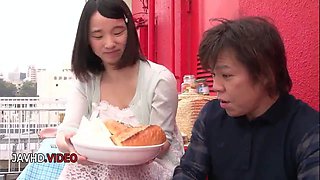 Slim Asian beauty gives steamy blowjob loving every inch of thick cock