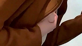 Busty Blonde Sucks Cock in the School Bathroom