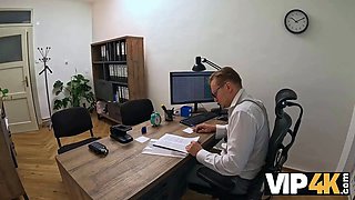 Vip4k. teenager student Funky Town takes out a loan for the very first time.