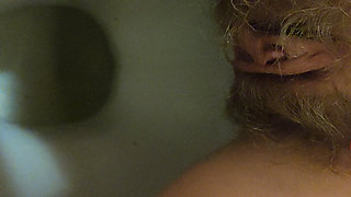 MILF Pee Close up View in the Toilet From Hairy Pussy