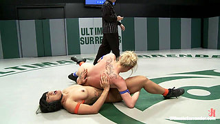 Sin Makes the Dragon Orgasm on the Mat Still Gets Her Ass Kick & Fucked Non-scritped Wrestling