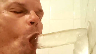 The Slut Is Clearly Addicted to Dildo Sucking