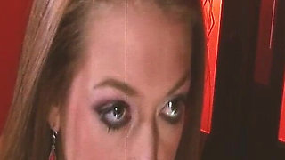 Sexual Orgy of Three Busty Friends in Lingerie Fucking with a Latex Masked Man