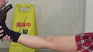 CFNM, Dirty Shoes Licking, Spitting, Fap Watching, Sadistic College Girl's Daily Routine Is Tease Perverted Janitor After Class