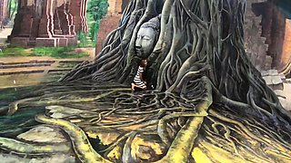 Art museum visit with big ass Thai GF got her horny for sex