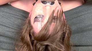 Bratty Brunette Gets Her Head Pumped Into a Sloppy Mess