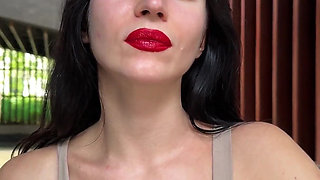 Red Lipstick Spit & Drool Worship - Lips Fetish Tease