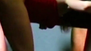 Blonde teen is tied up and fucked by two older guys