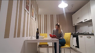 Cute Blonde Reading and Farting Hard